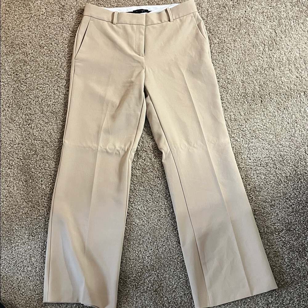 Ann Taylor Beige Wide-Leg Pants
